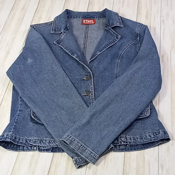 Ethyl Vintage Denim Jacket Size Medium - Picture 6 of 13